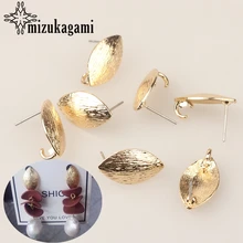 Zinc Alloy Golden Metal Olive Shape Horse Eye Base Earring Connector 6pcs/lot 10*18mm For DIY Earrings Making Accessories Zinc Alloy Golden Metal Olive Shape Horse Eye Base Earring Connector 6pcs/lot 10*18mm For DIY Earrings Making Accessories