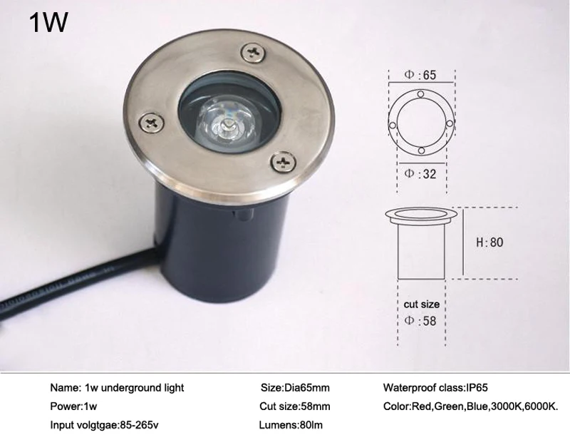Водонепроницаемый 1 Вт/3 Вт/5 Вт/6 Вт/7 Вт/9 Вт/12 Вт/15 Вт/18 Вт светодиодный подземный свет наземный сад дорожка напольная лампа наружная погребенная лампа ландшафтный свет