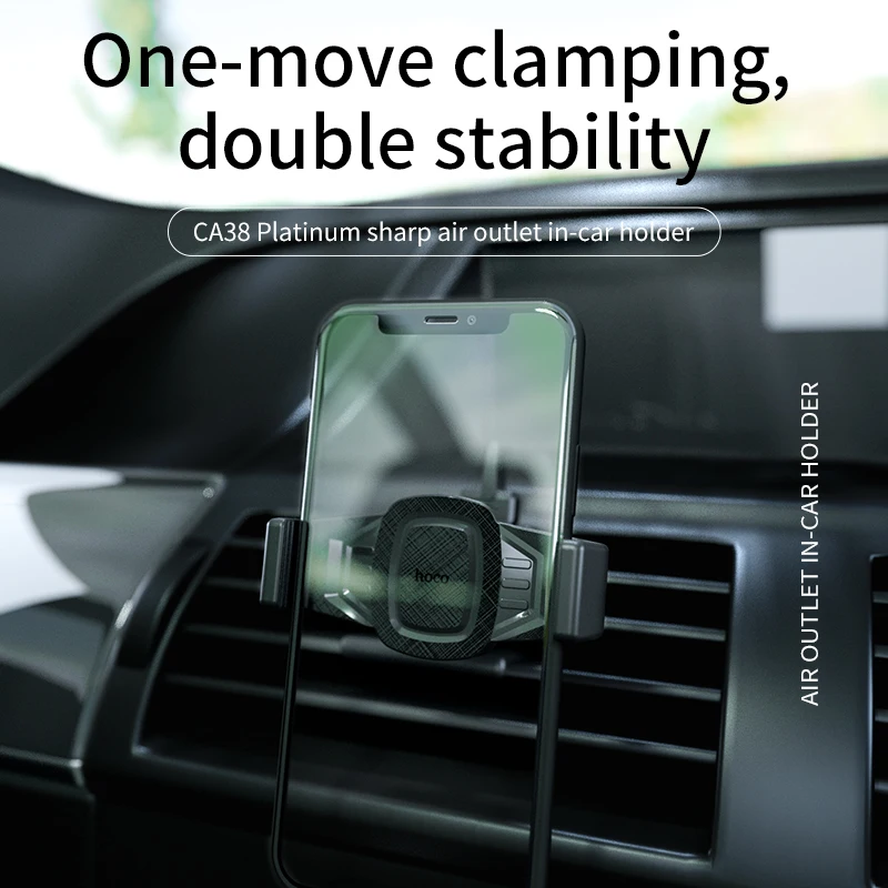 Автомобильный держатель для телефона HOCO для iPhone 8X7, мини держатель на вентиляционное отверстие, вращающийся на 360 градусов, автомобильный держатель для телефона, автомобильная подставка для телефона