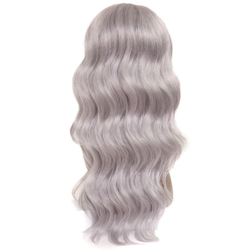 Натуральные черные синтетические парики на кружеве длинные волнистые свободные части парики на кружеве для черных женщин SOKU - Цвет: R3231