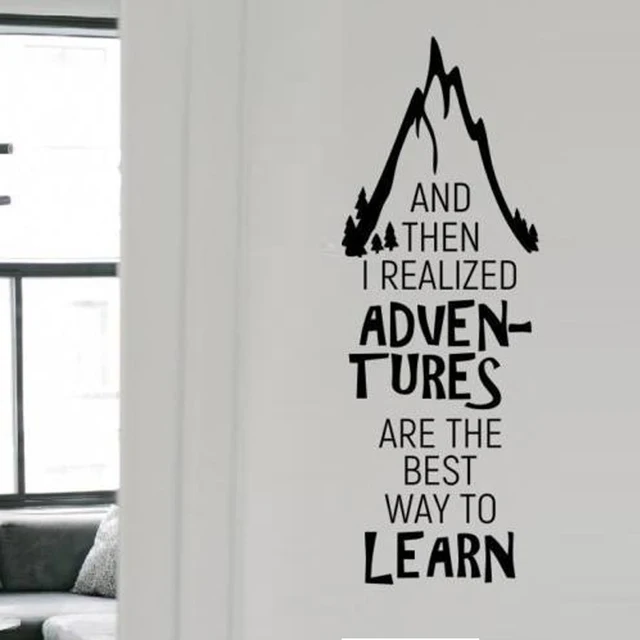 and then i realized adventures removable wall stickers for