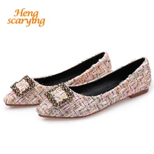 Элитный бренд весенние модные женские туфли острый носок дизайнерское ожерелье Туфли без каблуков замшевая украшенная стразами вечерние черного цвета; балетки на плоской подошве; топ-сайдеры