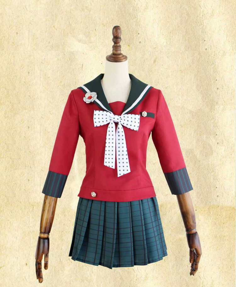 New 6PCS Danganronpa V3 Killing Harmony Harukawa Maki School Uniform women girl Cosplay Costume set and wig Halloween Costume