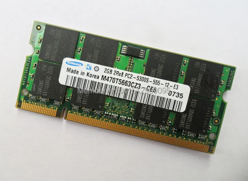 For Samsung 2GB DDR2 667 PC2 5300 200PIN 667MHz SODIMM Laptop MEMORY SO ...