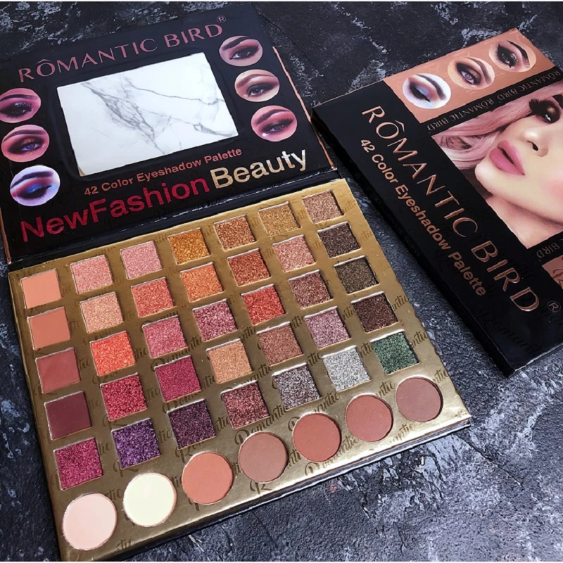 Maquiagem 42 Color Eyeshadow Palette Pink Sweet Glitter Eye Shadows Matte Shimmer High Pigment Makeup Brushes Korea Beauty Eye Shadow Aliexpress