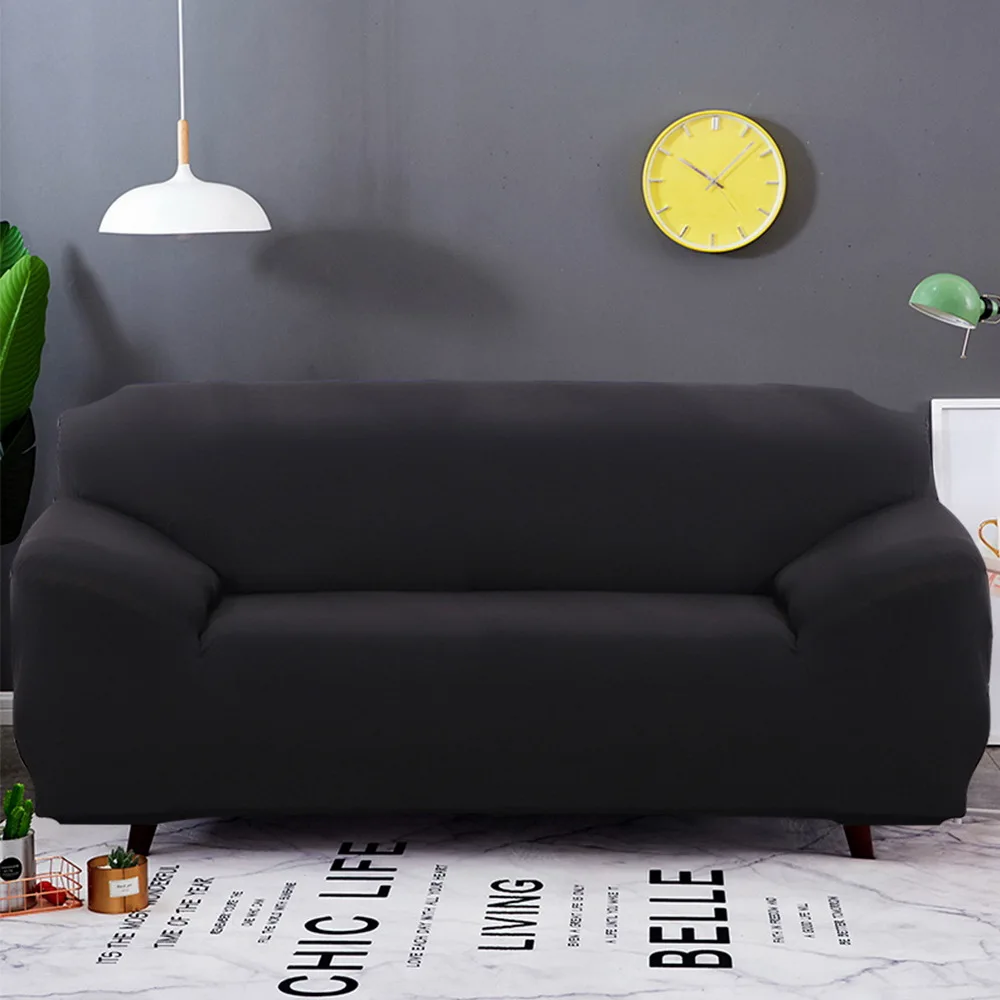 Urijk Solid Color Sofa Covers Thick All-inclusive Universal Custom Stretch Cover Towel European Non-slip 1/2/3/4 Seater | Дом и сад