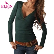 Blusa de las mujeres camisa de Las Señoras Con Cuello En V Blusa Femenina Ajustado de Las Mujeres camisa Casual de Manga Larga Sólido mujeres sexy tops plus tamaño LJ4944R