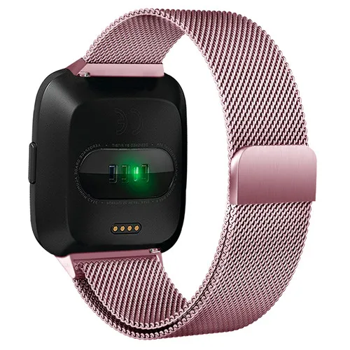 Миланская петля ремешок для Fitbit Versa/Versa 2/versa Lite ремешок из нержавеющей стали браслет ремешок Смарт часы аксессуары - Цвет ремешка: pink gold