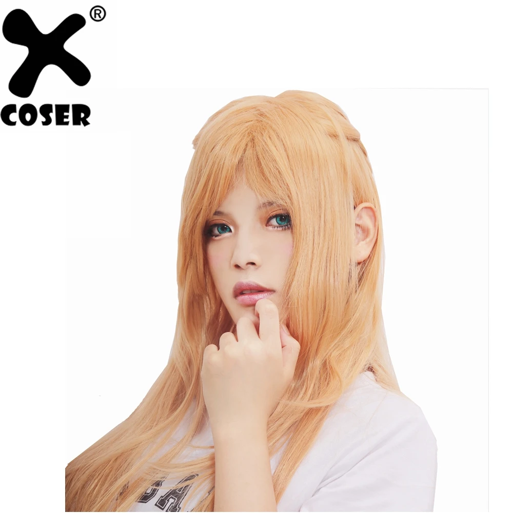 XCOSER Sword Art Online Асуна Юки 100 см длинный парик для Хэллоуина косплей аниме костюм