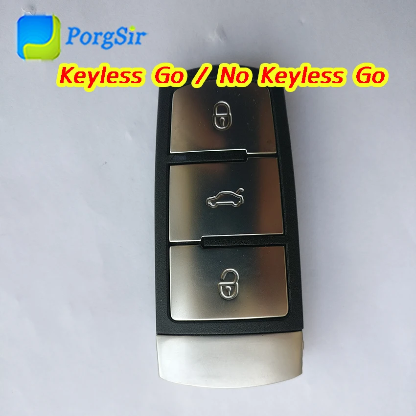 

3 Button 434 MHz Smart Keyless Go Proximity Remote Control Key With PCF7936 ID46 ID48 Chip