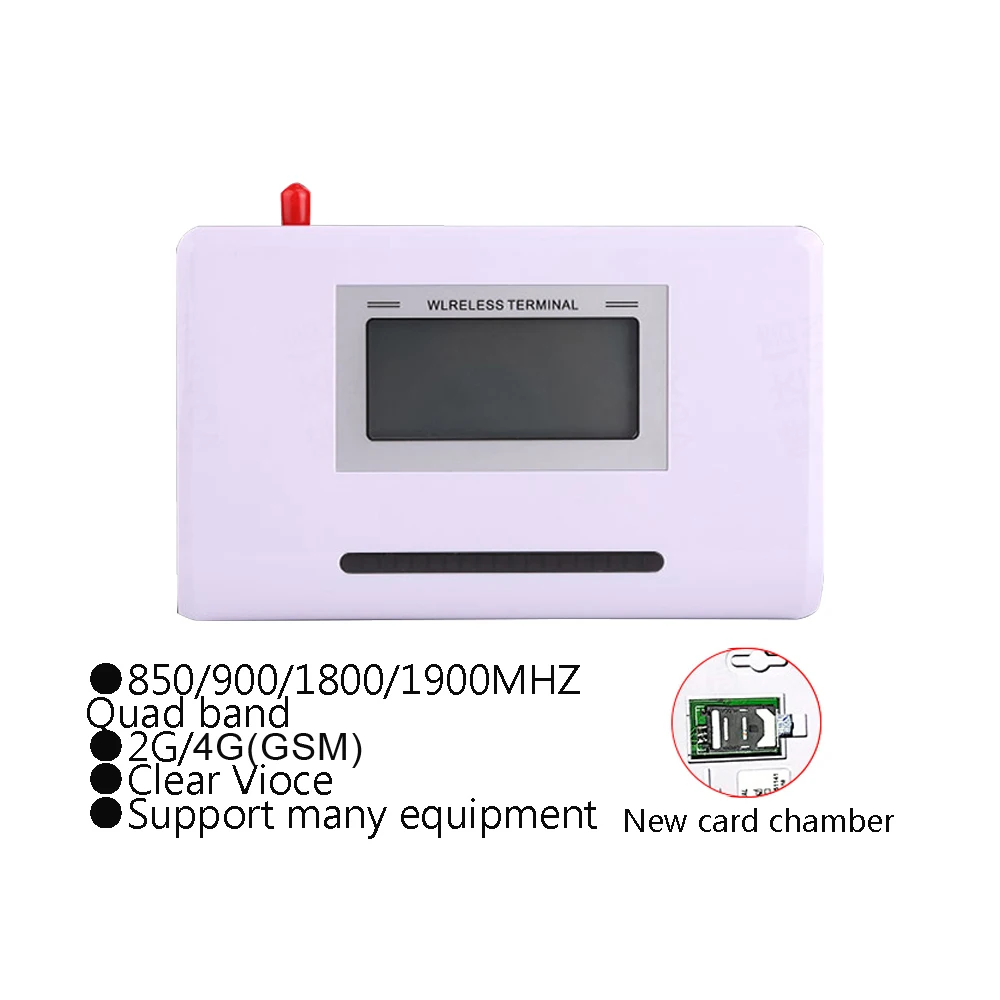

(1 Set) Fixed Wireless GSM 850/900/1800/1900 MHZ Alarm System Communications Equipment Desktop LCD display Calling System