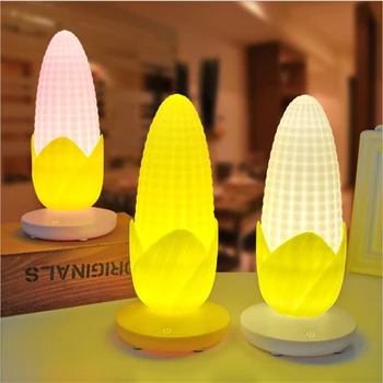 

2018 Corn Desk Lamp Dimmable Eye Protection USB Rechargable LED Table Light Touch Switch USB Led Charging Desk Lamps