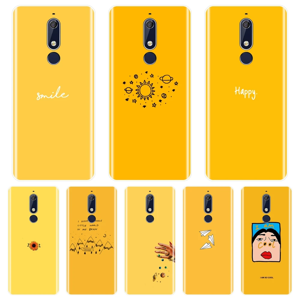 

Soft Silicone Phone Case For Nokia 2.1 3.1 5.1 6.1 7.1 Plus Yellow Space Sunflower Star Back Cover For Nokia 7.1 6.1 5.1 3.1 2.1