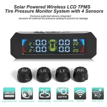 

Solar Color LCD TPMS Car Tire Pressure Monitoring System with 4 Sensors