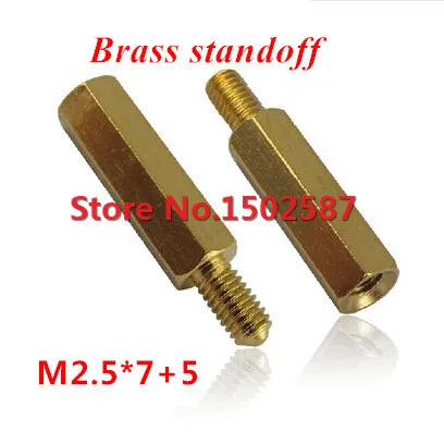 100 шт. M2.5 * 7 + 5 латунные шестигранные стойки Male x Female 7mm|m2 reader|m2 computerm2 2gb memory card |