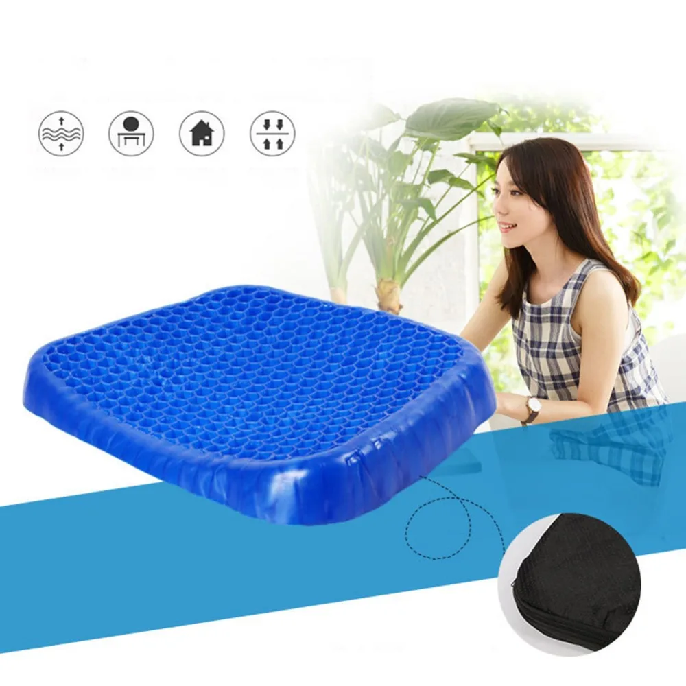

Home Soft Orthopedic Seat Cushion Pad for Car Office Chair Pressure Sore Relief Ultimate Gel Prevents Sweaty Ice Pad Gel Cushion