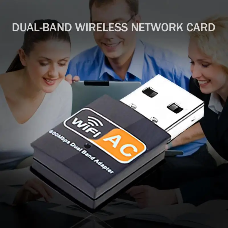 VODOOL беспроводная сетевая карта Ethernet Высокое качество беспроводной USB WiFi адаптер 600 Мбит/с сетевая карта ПК 2,4+ 5G двухдиапазонный приемник
