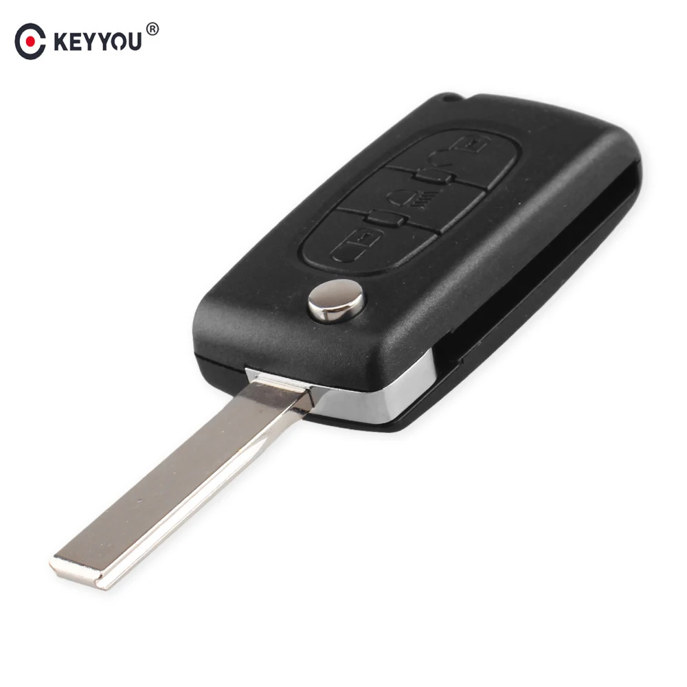 KEYYOU для Citroen C1 C2 C4 Picasso C5 C6 3 кнопки брелок дистанционный чехол светильник символ со значком CE0536