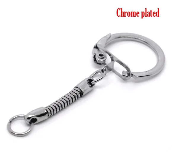 

DoreenBeads Alloy Key Chains Key Rings Round Chrome plated 6cm(2 3/8") Dia, 2 PCs