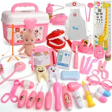 Детские чемоданы, медицинский набор, стетоскоп со звуковым освещением, детские игрушки, Набор доктора, косплей доктора, костюм, стетоскоп, подарок