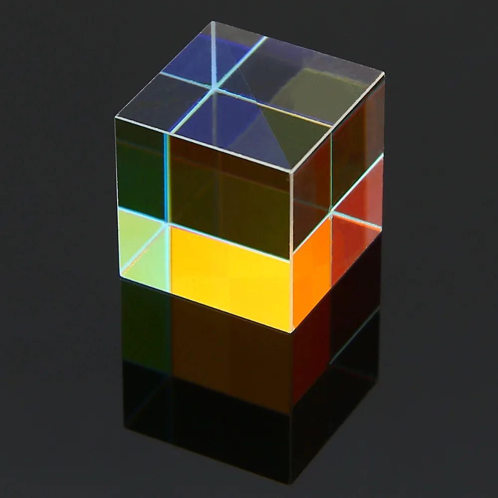 

15mm Defective Cross Dichroic Prism Combiner Splitter X-cube Glass Prism Educational Teaching Tools Research Decorations Prism