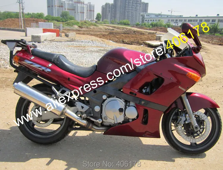 Красный ZZR400 обтекатель комплект для Kawasaki Ninja 1993 2003 ZZR 400 93 03 ABS Обтекатель Kit (литья