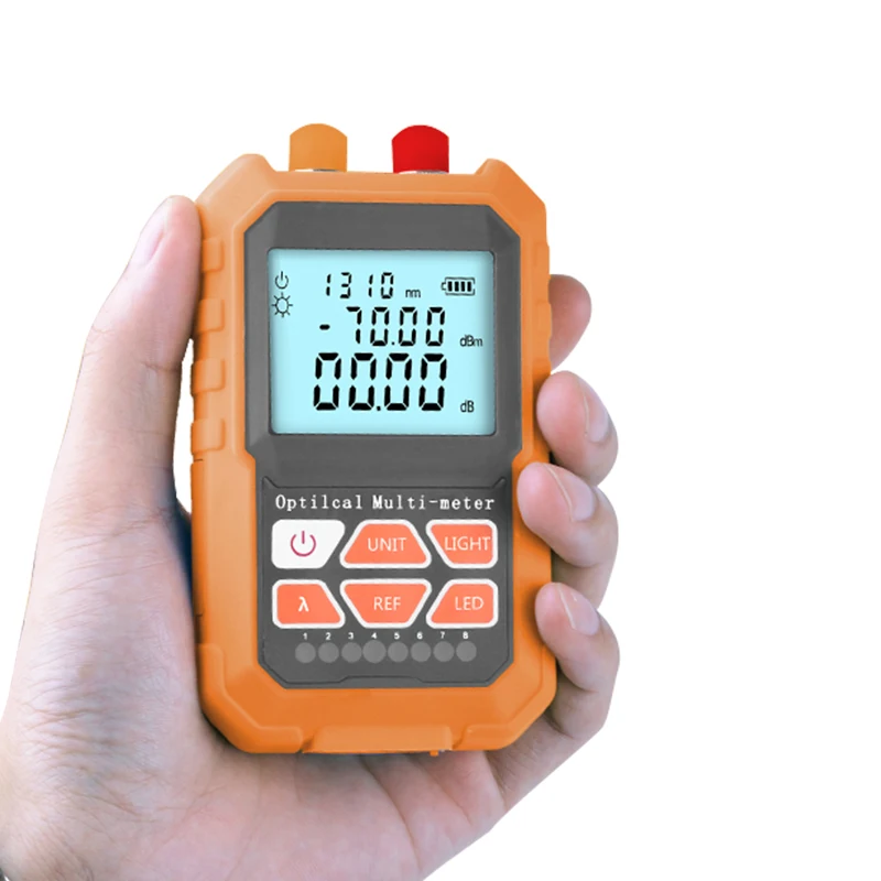

Handheld Mini Multifunction Optical Power Meter & 5MW Visual Fault Locator VFL Optical Laser Light Source with RJ45 Network test