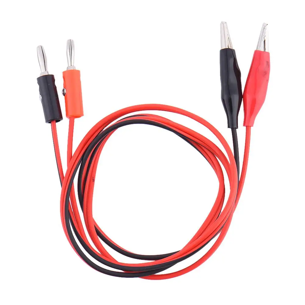 

Alligator Test Cord Lead Clip To Banana Plug Banana Plug To Alligator Clip Power Supply Test Cord For Multimeter Test 1 Pair