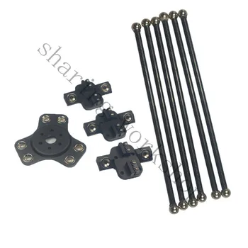 

DIY 3D printer Delta kossel XL black color magnetic 3pcs carriage+1pcs effecto+6pcs 300mm carbon tube Diagonal push rodt