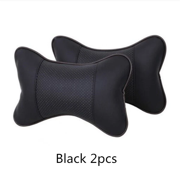 Black 2pcs 2 шт. автомобиля шею подушку перфорированный дизайн чехол для Шевроле-Зе-Тракс Aveo Sonic Lova парус Captiva EQUINOX - Цвет: Black 2pcs