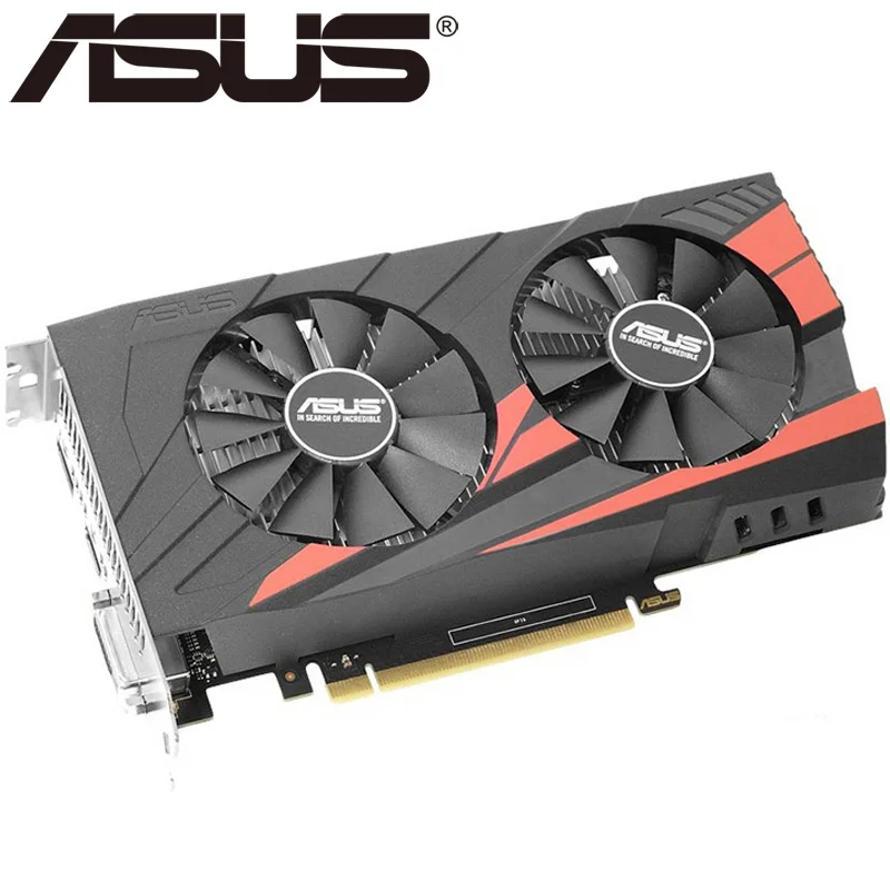 Оригинальная Видеокарта ASUS GTX 1050 Ti, 4 Гб, бит, GDDR5, графические карты для nVIDIA, карты VGA Geforce GTX 1050ti, Hdmi Dvi, игровая, б/у-1