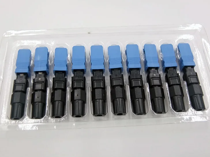 

100pcs/lots New SC Optic Fiber Fast Connector FTTH SC/UPC -D Single Mode Quick Connector Special Wholesale FOR Russia