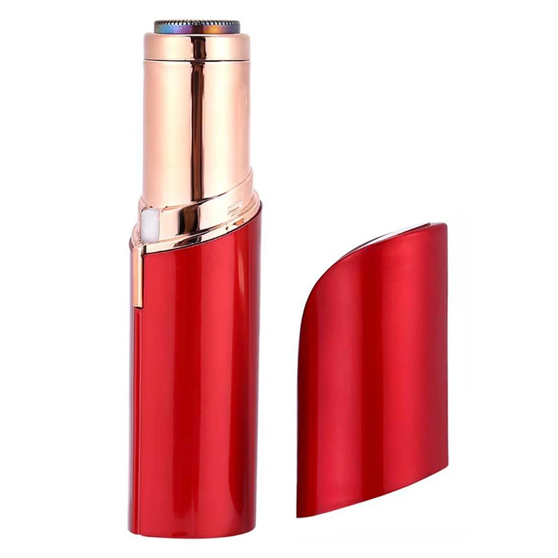 Wanita Finishing Sentuh Rambut Penghilang Rambut Tanpa Cela Pemindahan Elektrik Wajah Epilator Mesin Lilin Isi Ulang USB Lipstik Cukur Alat-Internasional