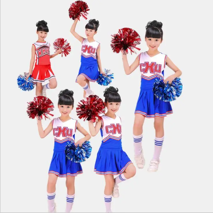 2016 New Children Dance Costumes Children Cheerleader Costumes Girls