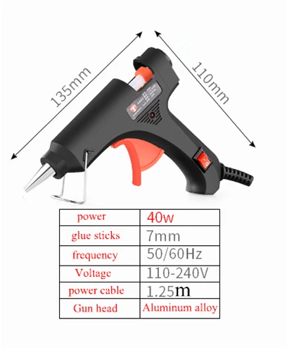 40 Вт~ 120 Вт термоклеевой пистолет 7 мм 11 мм Клей-карандаш промышленный мини высокотемпературный инструмент для ремонта термоклея Glueguns - Цвет: 40W