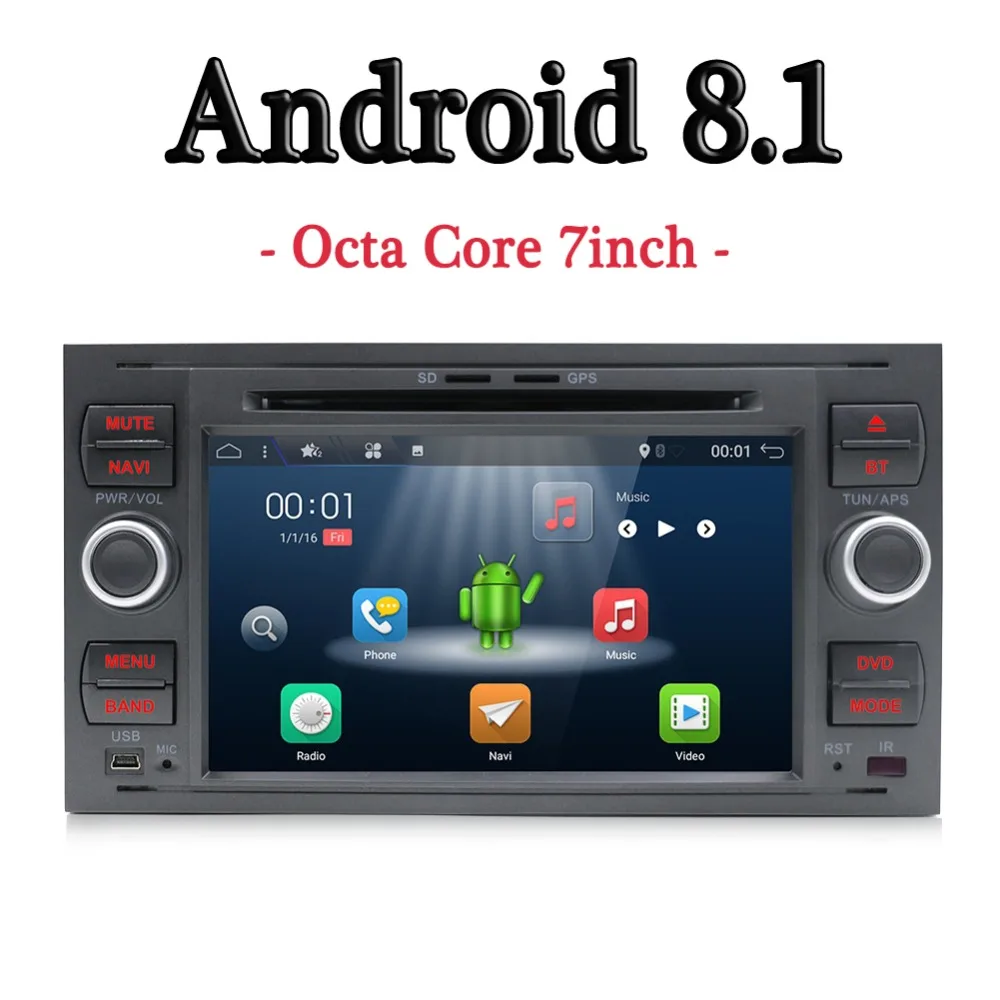 

Bosion Android 8.1 Car Radio 2din Octa Core GPS Navigation Wifi 4G SWC ISO Car Multimedia DVD Player For Ford Focus Transit