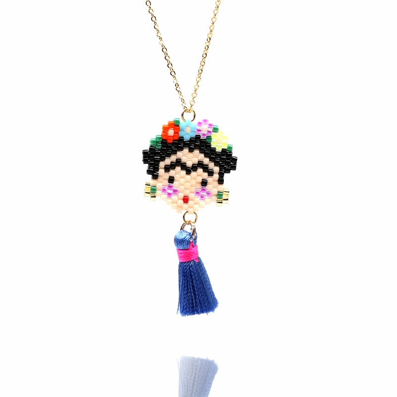 

FAIRYWOO Pendant Necklace Colliers Necklaces Fashion Friendship Handmade Gifts Miyuki Necklace Woman Jewelry Gold Chain Choker
