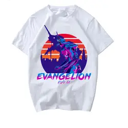 2019 летние Neon Genesis Аска Лэнгли сорью» (Evangelion футболка атака ангел EVA 01 02 футболка аниме короткий рукав с О-образным вырезом Футболка для Для