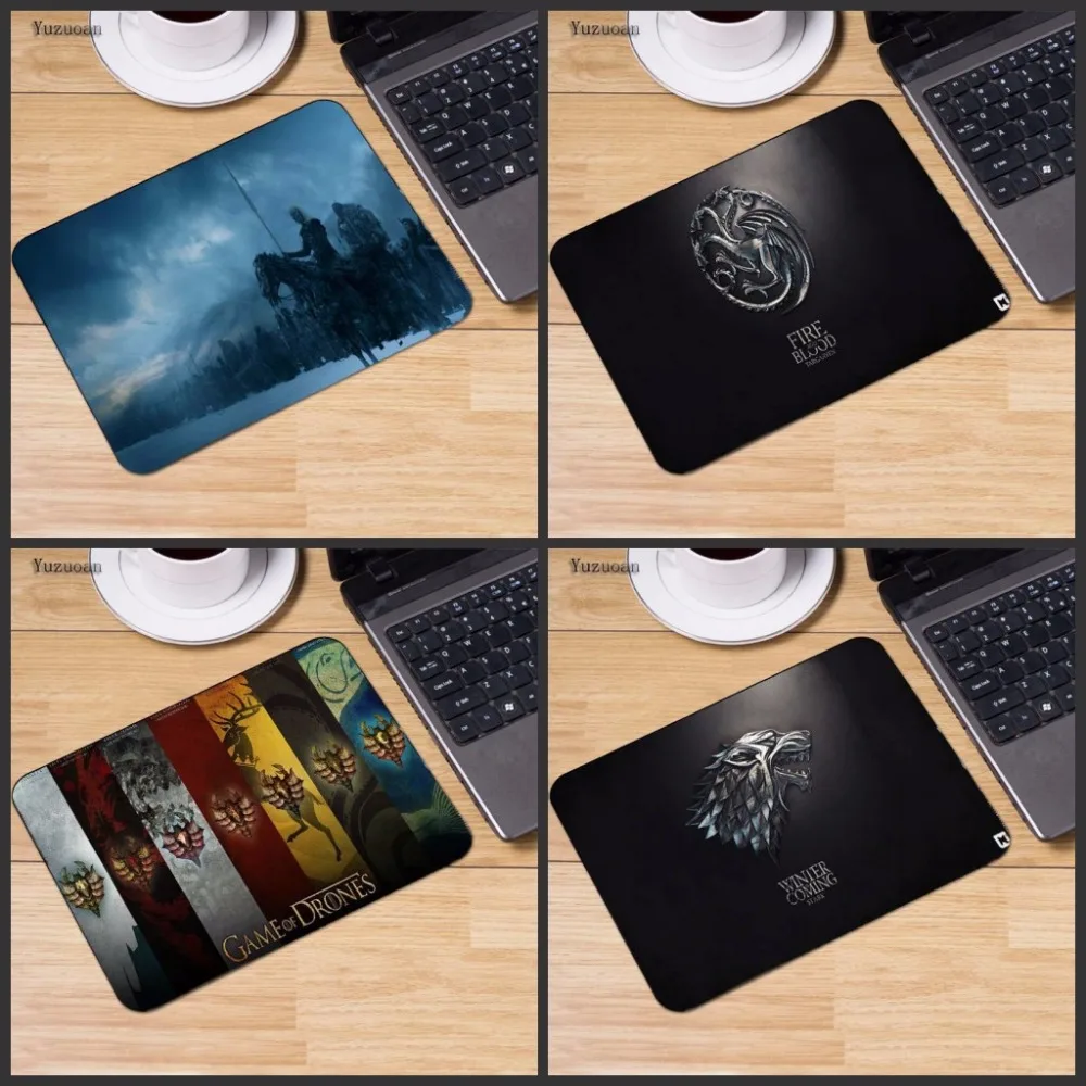 

Yuzuoan Newest Game of Thrones Pad mouse pad to Mouse Notbook Computer Mousepad Custom With size 18*22cm Gaming Mouse pads Gamer