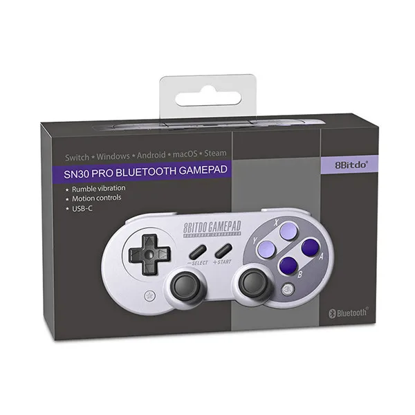 Для 8bitdo SF30Pro SN30Pro беспроводной Bluetooth геймпад джойстик для пульта ДУ/Windows/macOS/Android Вибрация движения r20 - Цвет: SN30 pro