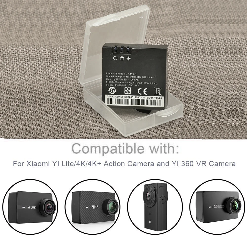 TUYU 3 шт. аккумулятор Yi 4K с ЖК дисплеем двойное зарядное устройство для Xiaomi Discovery и