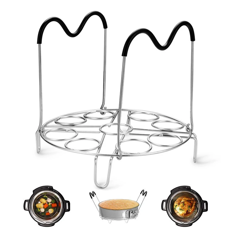 

Steamer Rack Trivet with Heat Resistant Handles Compatible with Instant Pot Accessories, Pressure Cooker Trivet Wire Steam Rack