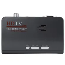1pc VGA DVB-T HD 1080P Digital TV Box Receivers 5W EU Plug Adapter AV CVBS Receiver Remote Control Mayitr