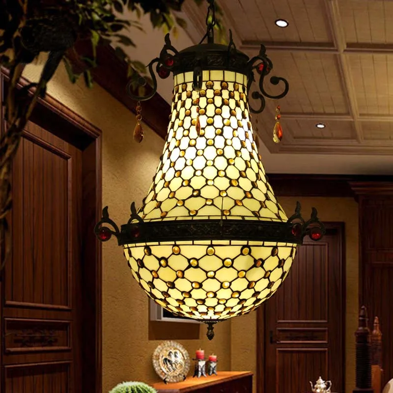 Tiffany Stained Glass Pendant Light.4
