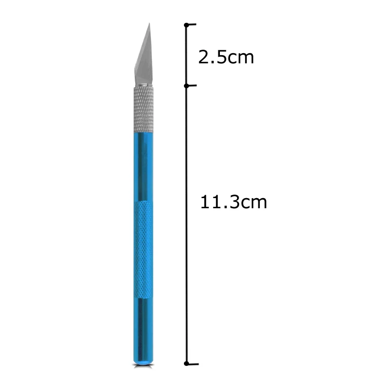 11 шт прецизионных лезвий, нож для художественной резьбы по дереву, инструменты для ремонта, пленки, инструмент, ручка для рукоделия, нож - Цвет: Blue