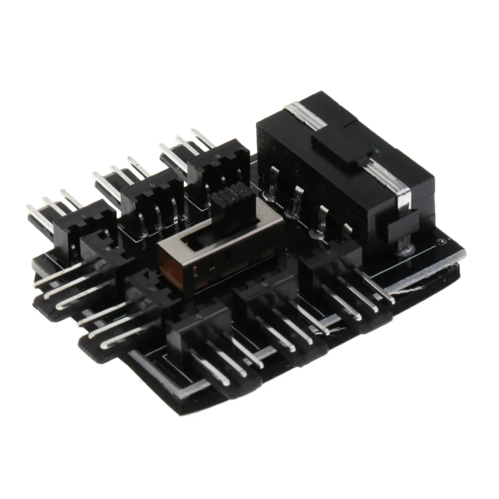 Computer Cooling 4 Pin Fan Controller Fan Hub Governor With 3 Level Switch Cooling Fan Controller Fan Hub