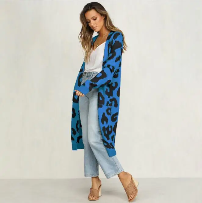 2019 Six-Color Long Sleeve Knit Sweater Jacket Loose Coat Autumn Winter Warm Female Cardigan |