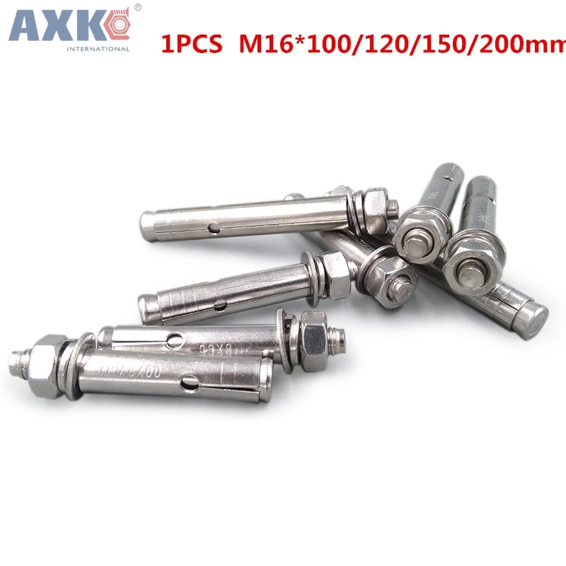 

AXK M16*100/120/150/200 M16x100/120/15/200 304 Stainless Steel External Hex Hexagon Expansion Screw Sleeve Concrete Anchor Bolt
