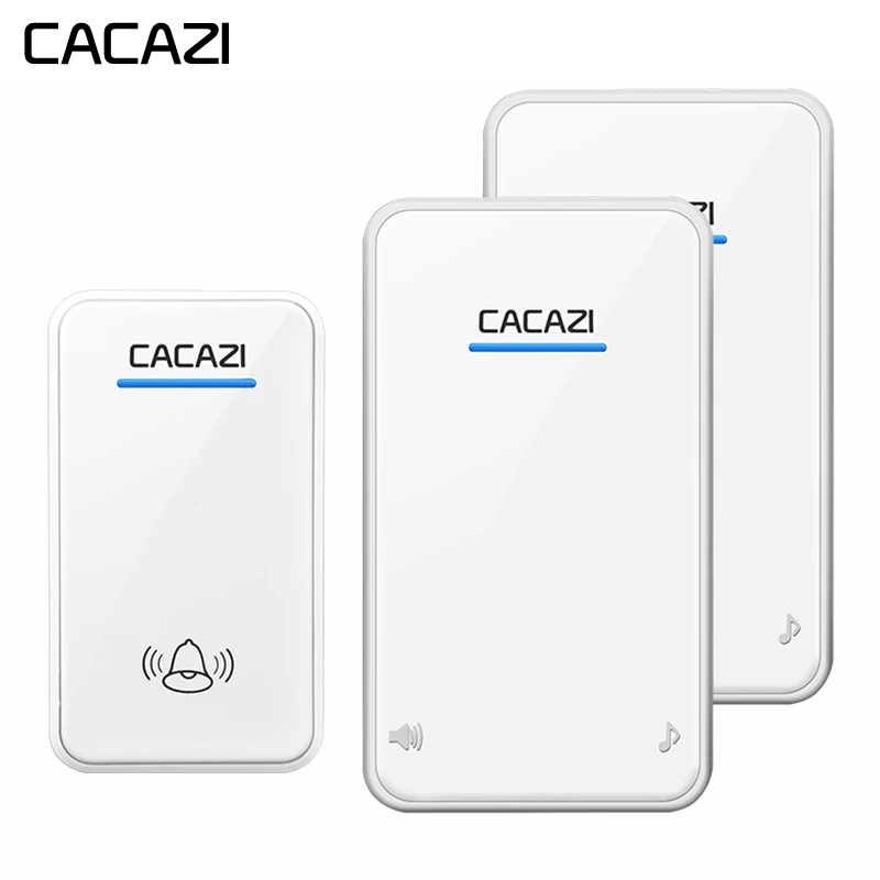 Беспроводной дверной звонок CACAZI водонепроницаемый работающий от батареи