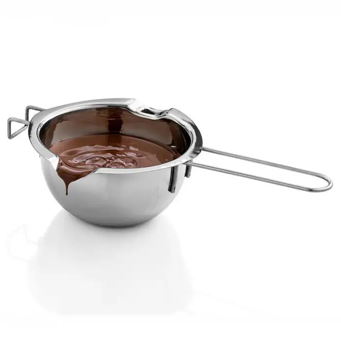 1pc Hook Design Stainless Steel Bowl Butter Chocolate Melting Pot Heating Spoon Pan DAG-ship